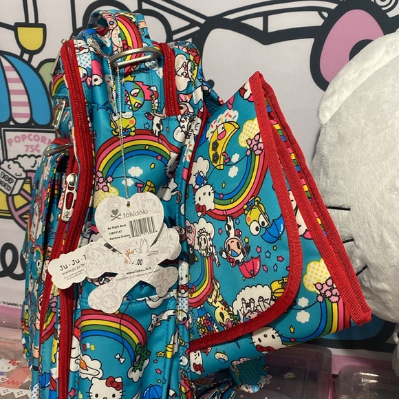 NWT Tokidoki Hello Kitty Sanrio JUJUBE Rainbow Dreams be right back backpack - Picture 4 of 8